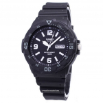 Casio Quartz Analog 100M Black Resin Strap MRW-200H-1B2VDF MRW200H-1B2VDF Meestekell must
