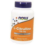 Tsitrulliin, Toetab valkude ainevahetust, L-tsitrulliin 750, Now Foods 90kaps (27128005) 90vcaps
