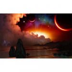 5D DIY Teemantv&auml;rvimine Planeedid &ouml;&ouml;sel Teemanttikandid T&auml;ismosaiigikomplektid Ristpistes Kodukaunistus K&auml;sitsi valmistatud kingitused Round 20x30cm