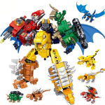 670 tk 6 &uuml;hes dinosauruste filmisari Ehitusplokid v&auml;ikesed osakesed &Uuml;hilduv linnamaailm Drangon Mecha mudeliklotside komplekt m&auml;nguasjad lastele