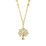 Les Tr&eacute;sors De Lily [R4965] - K&auml;sit&ouml;&ouml;na valmistatud h&otilde;bedast kaelakee 'Cl&eacute;opatra' kullatud - 20x20 mm (elupuu) kuld