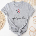 (Aasia suurus) T-s&auml;rk Lady Cartoon T Tee Top Naiste Prindi Mood Riided Naiste riided L&uuml;hikeste varrukatega kass looma lemmikloom Graafiline T-s&auml;rk XXL