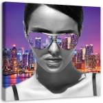 L&otilde;uenditr&uuml;kk L&otilde;uend Pop Art Woman In New York 30x30 lilla