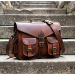 Uus meeste ehtsast kitsenahast vintage pruun Messengeri &otilde;lakoti portfell 11x15x4 pruun