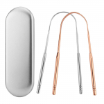 2 TK roostevabast terasest keelekaabits suukeele puhastusvahend metallist hoiukarbi suukeelega mitmev&auml;rviline