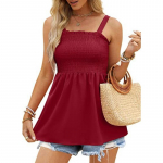 Suvised rihmaga s&auml;rgid, naiste 2023 vabaaja magusad pluusid Seksikas pullover, soliidne volangiga &uuml;laosa Elegantne Blusas 25784 S burgundiapunane