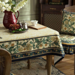 Ameerika retro laudlinad Luksuslik puuvillane linane laudlina diivanilaud - kvaliteetne pulmade veekindel ristk&uuml;likukujuline lauakate 85x85cm 1pcs