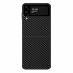 Telefoni&uuml;mbris Samsung Galaxy Z Flip 4 Z Flip3 5g &uuml;mbris Galaxy Z Flip PC jaoks Hard Shell Capa Funda Luxury Carbon Fiber Texture Samsung Z Flip