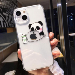 Cartoon armas l&auml;bipaistev Panda telefoni&uuml;mbris iPhone 11 12 13 Pro Max Xs X Xr 7 8 Plus p&otilde;rutuskindla kaitseraua tagakaas For iPhone Xs Max