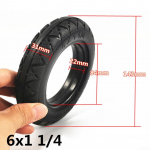 Solid Tire 6 tolli tarvikud must elektriline roller