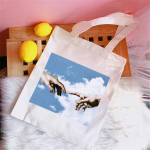 Naiste ostukott, mood Harajuku, naljakas graafiline naiste l&otilde;uendist &otilde;lakott Korduvkasutatav, suure mahutavusega naiste ostukott 24*26cm