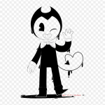 Bendy joonistamine Bendy ja tindimasin joonistab triikrauda soojus&uuml;lekandel tr&uuml;kkimine Vin&uuml;&uuml;lplaastrid kleebis riietele Ise ise tehke aplikatsioonid pestavad plaastrid