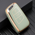 Pehme TPU auto kaugjuhtimispuldi v&otilde;tme&uuml;mbrise kaanehoidja kest Volkswagen VW Magotan Passat B8 jaoks Skoda Superb A7 tarvikute jaoks punane