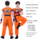 Halloweeni seitsme draakoni helmestega Wukongi kost&uuml;&uuml;m, laste meester&otilde;ivad, kilpkonna kooli cosplay animatsioon, peokost&uuml;&uuml;m S