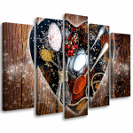 Viieosaline pildil&otilde;uenditr&uuml;kk Spices 100x70 pruun