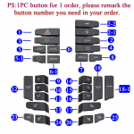 Auto esiosa tagakonsooli kliimaseadme temperatuur AC ventilatsiooniava helitugevuse nupu korgi klahvid Porsche Cayenne 7P5 Panamera 970 Macani jaoks AC Button 1pc