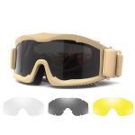 #73 taktikalised kaitseprillid 3-osaliste p&auml;ikeseprillidega 10*20cm must