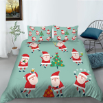3D Luksuslik uusaasta voodipesu komplekt aastavahetuse atmosf&auml;&auml;riga Sisustus &uuml;he-/kaheinimesevoodi AU/EU/DE uusaastatuba lukuga magamistoa sisekujundus DE 100x135cm