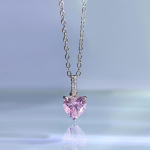 18k Valge Kuld 7 *7mm Safiir Korund Kaelakeed Naistele Aastap&auml;eva Kingitus 925 Sterling H&otilde;be Peen Ehted