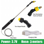 Aiakastmissprei 2m/3m patareitoitel pihusti elektripihustiga koos USB-laetava k&auml;epidemega