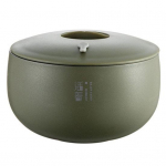 Toidukauss kaanega soojusisolatsiooniga roostevabast terasest jaapani stiilis salati segamiskauss k&ouml;&ouml;gividin 12cm must