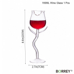 BORREY Crystal Glass Rose Punane Vein Klaas Vein Magnum Klaas Selge Stemware Cup Party L&otilde;bus k&uuml;lma joogi mahla kruus 6 untsi kingitus naistele Wine Glass 1Pcs