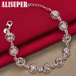 925 h&otilde;bedast &uuml;mmargune AAA tsirkoonist ketiga k&auml;ev&otilde;ru ehted 20cm