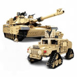 KY10000 2 in 1 Century Military M1A2 Abrams tankikahuri deformatsioon ehitusplokid m&auml;nguasjad lastele poistele kingitus