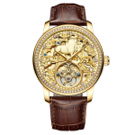 Uus veekindel meeste k&auml;ekell Zodiac Cattle automaatne mehaaniline kell &otilde;&otilde;nes meeste k&auml;ekell