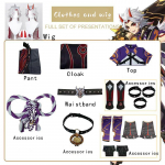 Kvaliteetsed Arataki Itto Cosplay Kost&uuml;&uuml;mid Vormiriietus Parukas Anime Halloweeni Kost&uuml;&uuml;mid Kingad Meestele M&auml;ngu Cos L-(Full set+wig)