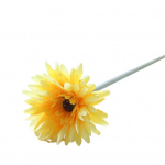 1 tk Kaunis kunstlik v&otilde;ltsitud siidist Gerbera Daisy lilleline kodune pulmapeo kaunistus kollane