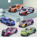 Peen metallist rauast l&ouml;&ouml;kp&otilde;rkega v&auml;ljaviskeauto laste tagasit&otilde;mbamisauto Laste m&auml;nguauto mudelauto (6 tk pakitud) 9x4x3cm mitmev&auml;rviline