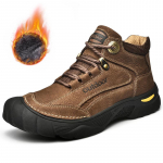 Meeste lehmanahast lumesaapad v&auml;listingimustes libisemiskindlad spordisaapad, paksendatud m&auml;gironimisjalatsid, k&otilde;rged jalan&otilde;ud Meeste v&auml;listingimustes l&uuml;hikesed saapad 39 must/pruun