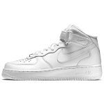 Nike Air Force 1 Mid 07 Nahast Kolmekordne Valge Naiste Tennised 366731-100 36.5 gray