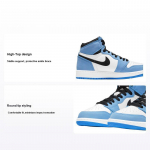 Air Jordan 1 Retro High OG GS University Blue Laste tossud Valge Must 575441-134 36