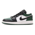 Air Jordan 1 Low GS Green Toe Laste tossud Noble-Green Pollen White 553560-371 37.5