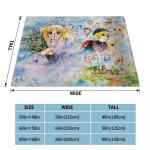 Candy Candy Anime Tekikate Jaapani Anime Flanell Visketekid Voodipesu Diivan Tr&uuml;kitud Pehme Soe Voodikate 75x100cm 30x40in