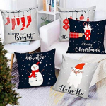 Padja kate diivanile kodukontori 5 tk. ruudukujulise tr&uuml;kitud padjakattega 30,48 cm Xmas