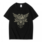 Metal Gothic Rock Band T-s&auml;rgid Korn Skull Wings Girls Juniors Must T-s&auml;rk Unisex Naiste Vintage Suurem&otilde;&otilde;tmeline T-s&auml;rk Tops T&auml;navar&otilde;ivad 2XL