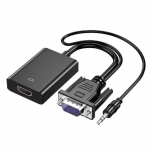 VGA-HDMI-muunduri adapter koos helikaabliga VGA isas-HDMI-emane kaabel 1080P VGA-adapter arvuti s&uuml;learvuti ja HDTV projektori jaoks