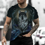 Tiger Fighting Animal Beast Fierce T-s&auml;rk 3D Prindiga T-s&auml;rk Suvine Meeste Suur l&uuml;hikeste varrukatega topid Tees Meeste Disainriided 6XL