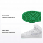 Nike Court Borough Mid 2 GS Valge Staadioniroheline Laste Tennised Jalgpallihall CD7782-115 35.5