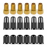 1 Presta klapiadapteri ja rattarehvi korkide komplekt. Teisendage Presta standardse pumba ja &otilde;hukompressori pumba- ja &otilde;hukompressori rehvi prantsuse keelde ja lekkekindel 18pcs