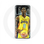 Coque pour Huawei P30 Kobe Bryant Dunk lakers 8 NBA Noir