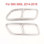 Car Stainless steel Rear Exhaust Tail Pipe Cover Trim For VOLVO S60 S90 XC60 XC90 V60 S60L S90L Car Accessories For S60 S60L