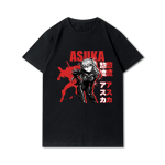 Evangelion Prinditud meeste T-s&auml;rgid &Uuml;markaelusega puuvillased topid Suvised Anime vabaaja mustad s&auml;rgid S