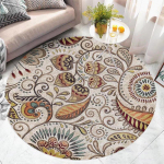 &Uuml;mmargused vaibad elutuppa, vintage lilleline, suur ala, kodukujundus, luksuslik boheemlaslik, eksootiline kunst, pehmed pol&uuml;estervaibad magamistuppa 160*160CM