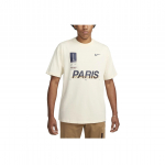 Nike Max 90 Jalgpall Paris Saint-Germain Kirjatr&uuml;kiga &Uuml;mmarguse Kaelusega L&uuml;hikeste Varrukate T-s&auml;rk Meeste Topid Kookospiim FD1092-113 L