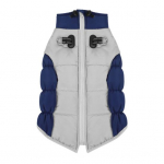 Talvemantel 2 jalaga k&otilde;rge kraega lumekaitse reguleeritava kaelaga, sileda lukuga koera jope 2XL punane