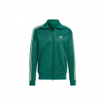 Adidas Originals Trefoil Stripe-Kaunistatud Logoga T&otilde;mblukuga Kraega Pikkade Varrukatega Jakk Meeste Jakid Tume-Roheline IA4777 S